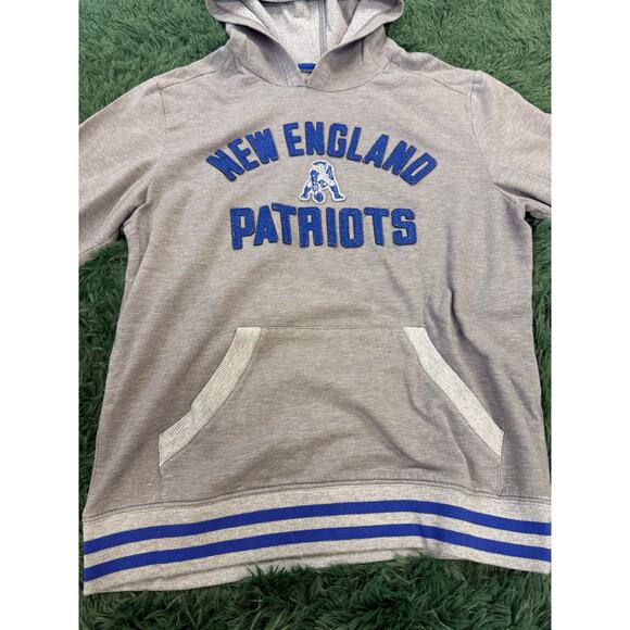 New England Patriots Hoodie Sweatshirt Gray NFL Fanatics Size Medium Unisex - Picture 5 of 6